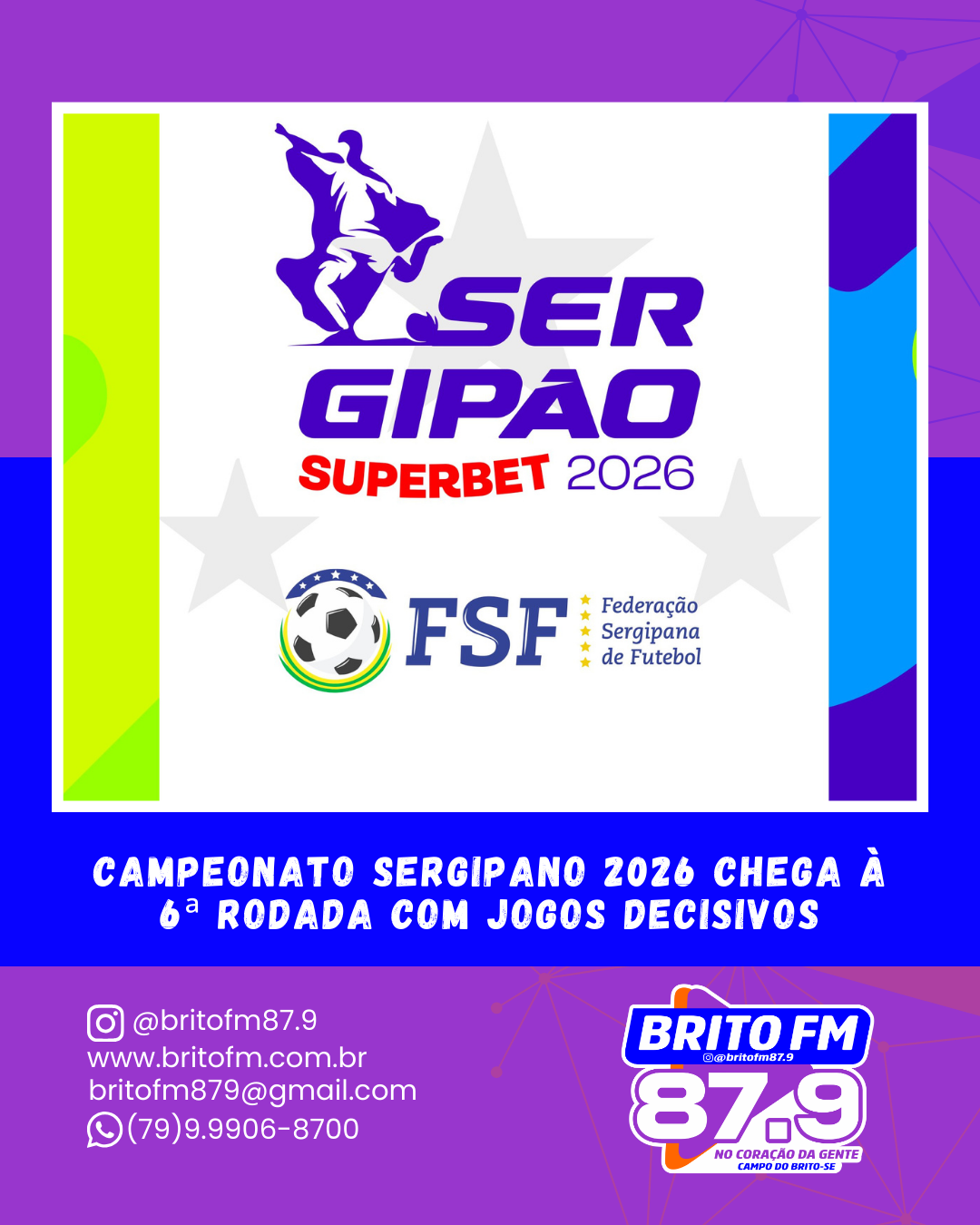​Campeonato Sergipano 2026 chega à 6ª rodada com jogos decisivos