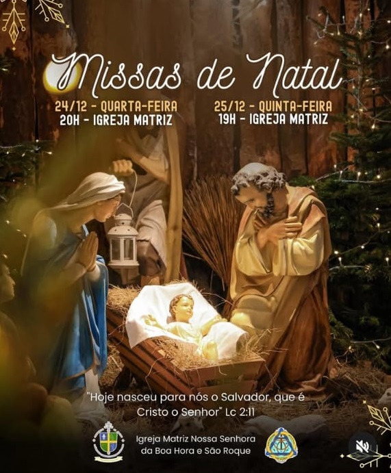Paróquia de Nossa Senhora da Boa Hora e São Roque divulga horários das missas de Natal em Campo do Brito